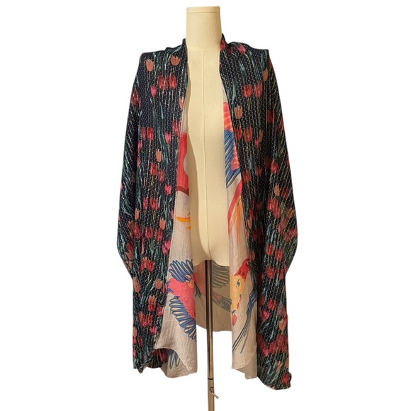 Aratta Silent Journey Other - Aratta Silent Journey Anthropologie Fields of Happiness Tasseled Kimono
OS NWT